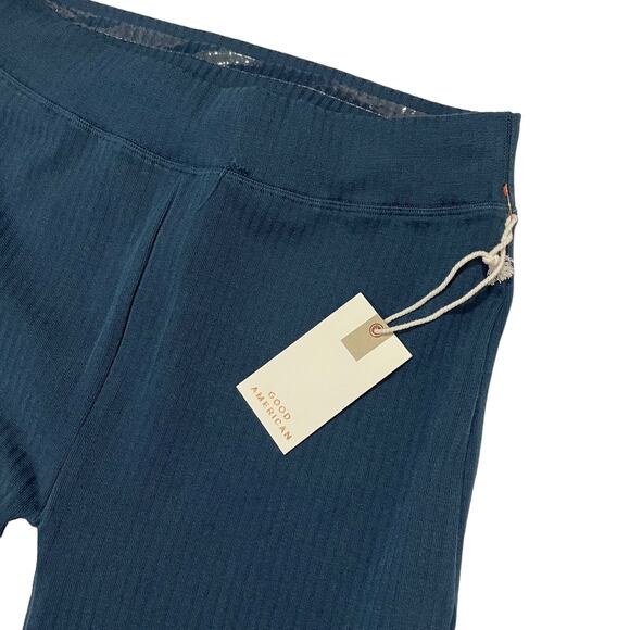 NWT Good American Seamless Rib High Waist Flare Pant - Twilight - 3/4 (L/XL) - Picture 6 of 14